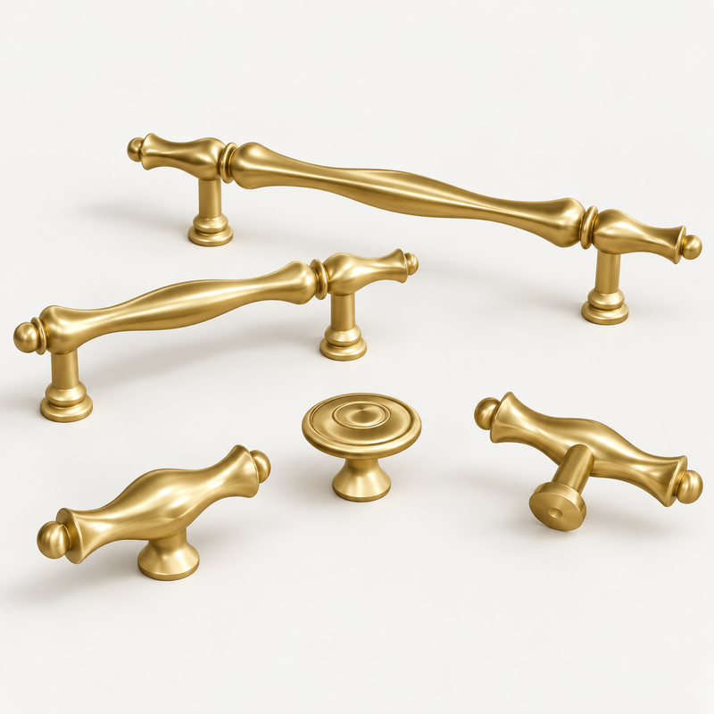 Classic Solid Brass Cabinet Knobs & Pulls – FH-C003
