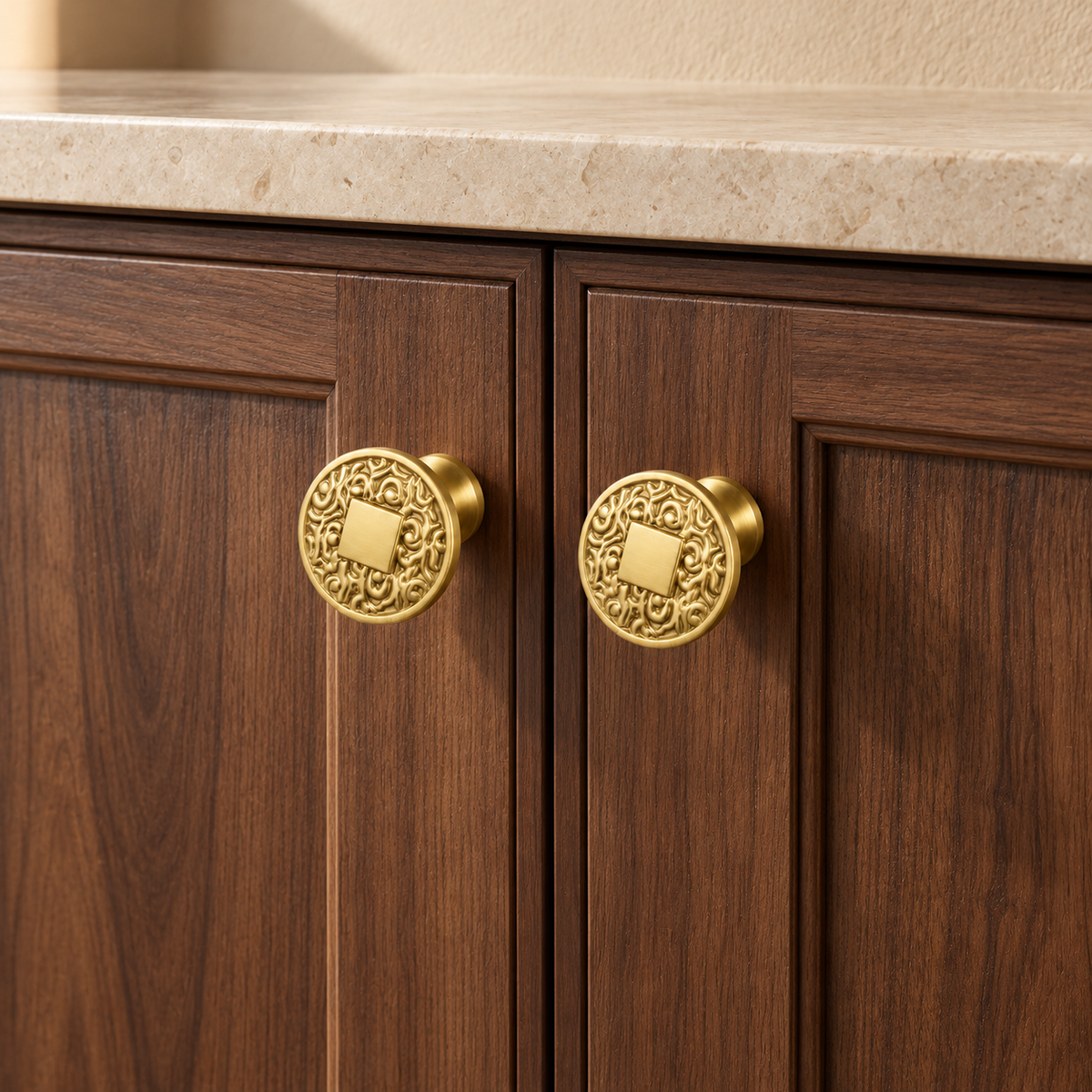 Ornate Solid Brass Cabinet Knobs & Pulls – FH-C013