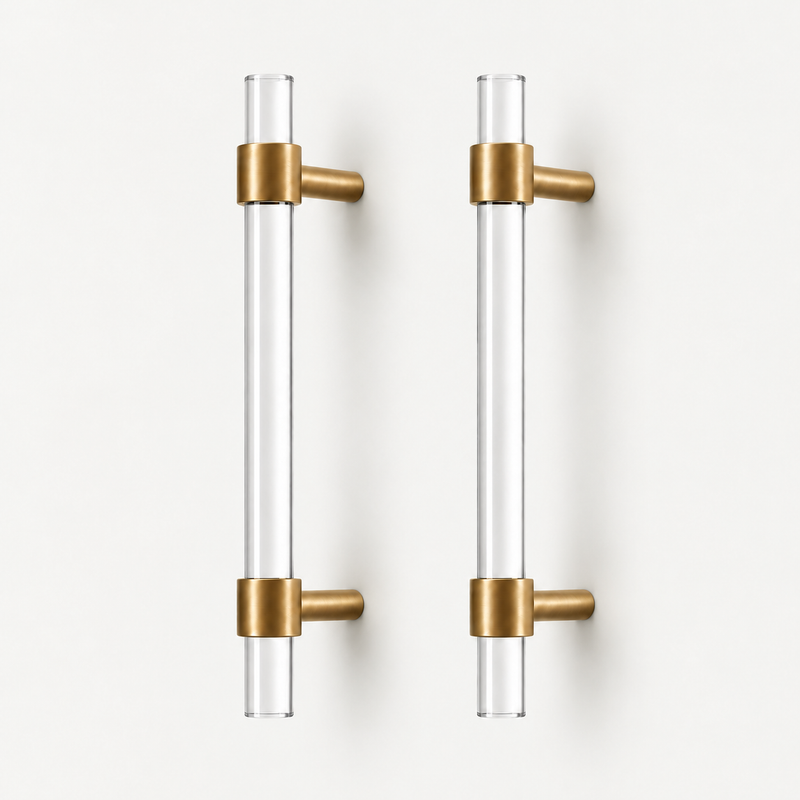 Acrylic & Brass Cabinet Knobs & Pulls – FH-C022