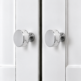 Flat Round Brass Cabinet Knob with Decorative Band – FH-C023