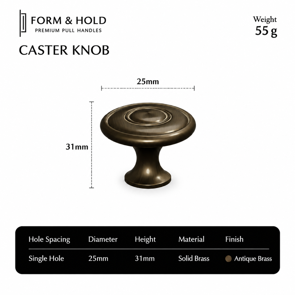 Classic Solid Brass Cabinet Knobs & Pulls – FH-C003