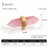 Natural Crystal & Brass Cabinet Knobs & Pulls – FH-C025