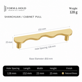 Solid Brass Wave Cabinet Pull – FH-C012