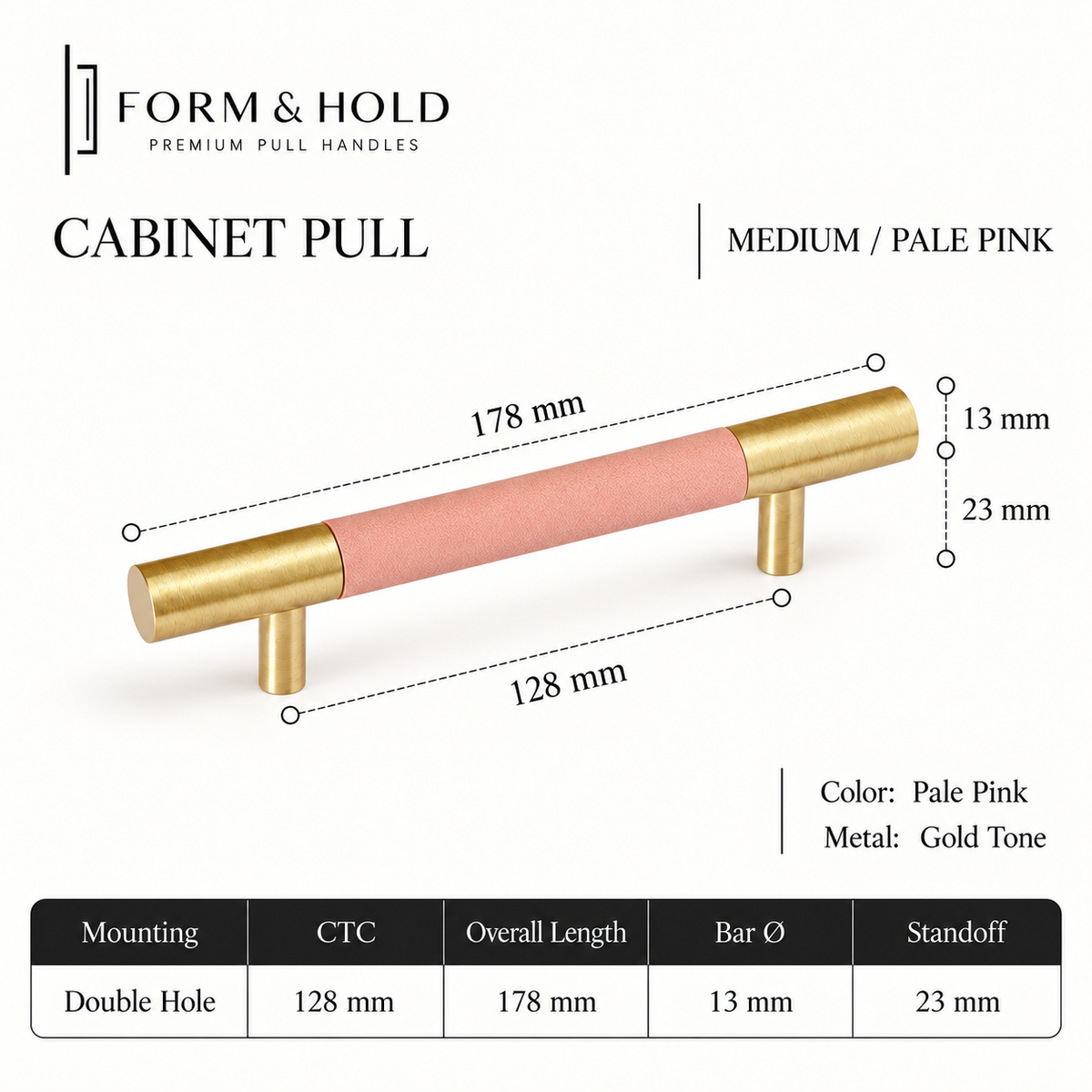 Leather-Wrapped Brass Cabinet Knobs & Pulls – FH-C024