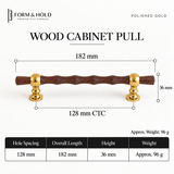 Walnut & Brass Cabinet Knobs & Pulls – FH-C028