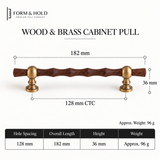 Walnut & Brass Cabinet Knobs & Pulls – FH-C028