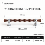 Walnut & Brass Cabinet Knobs & Pulls – FH-C028