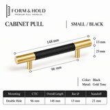 Leather-Wrapped Brass Cabinet Knobs & Pulls – FH-C024