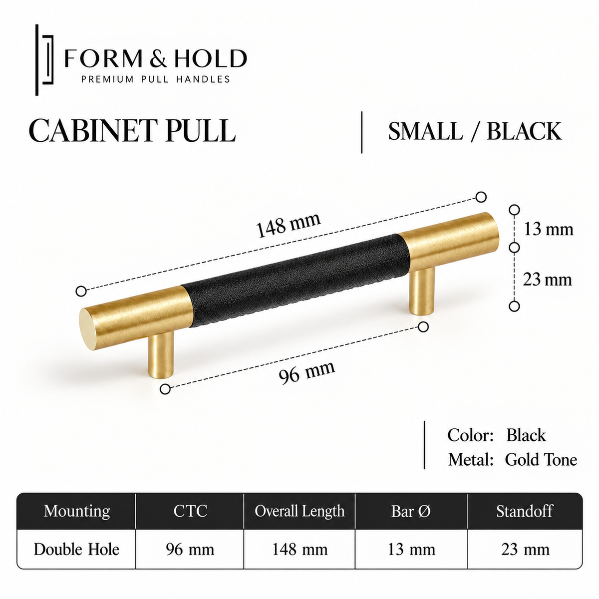 Leather-Wrapped Brass Cabinet Knobs & Pulls – FH-C024