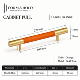 Leather-Wrapped Brass Cabinet Knobs & Pulls – FH-C024