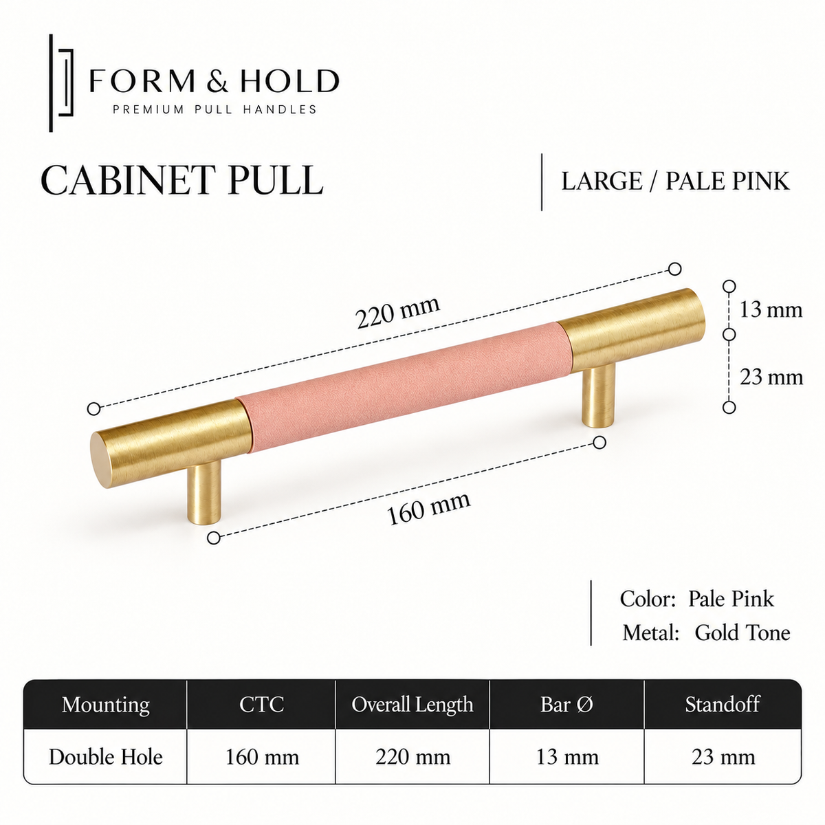 Leather-Wrapped Brass Cabinet Knobs & Pulls – FH-C024