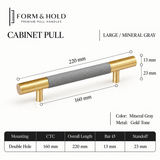 Leather-Wrapped Brass Cabinet Knobs & Pulls – FH-C024