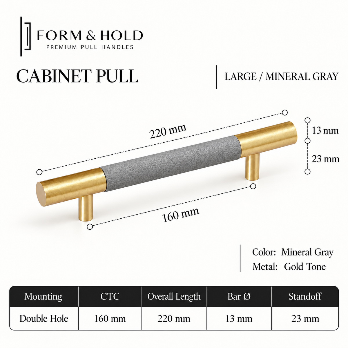 Leather-Wrapped Brass Cabinet Knobs & Pulls – FH-C024