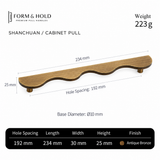 Solid Brass Wave Cabinet Pull – FH-C012