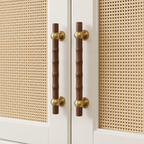 Walnut & Brass Cabinet Knobs & Pulls – FH-C028