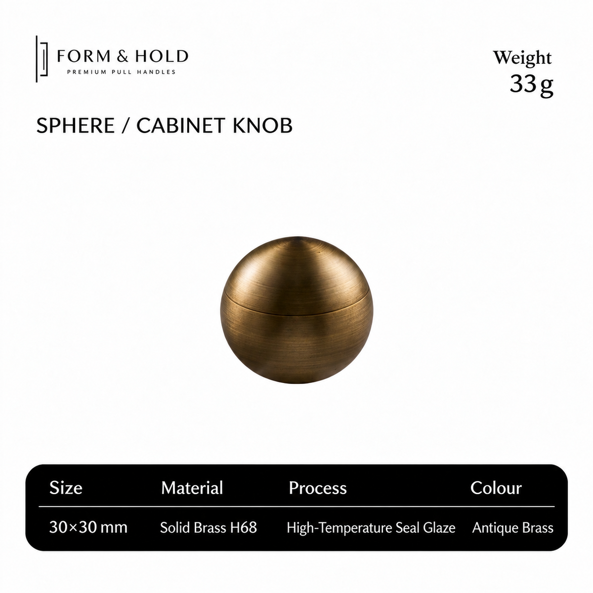Solid Brass Round Cabinet Knobs – FH-C009
