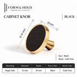 Leather-Wrapped Brass Cabinet Knobs & Pulls – FH-C024