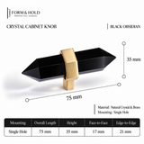Natural Crystal & Brass Cabinet Knobs & Pulls – FH-C025
