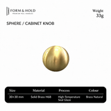 Solid Brass Round Cabinet Knobs – FH-C009