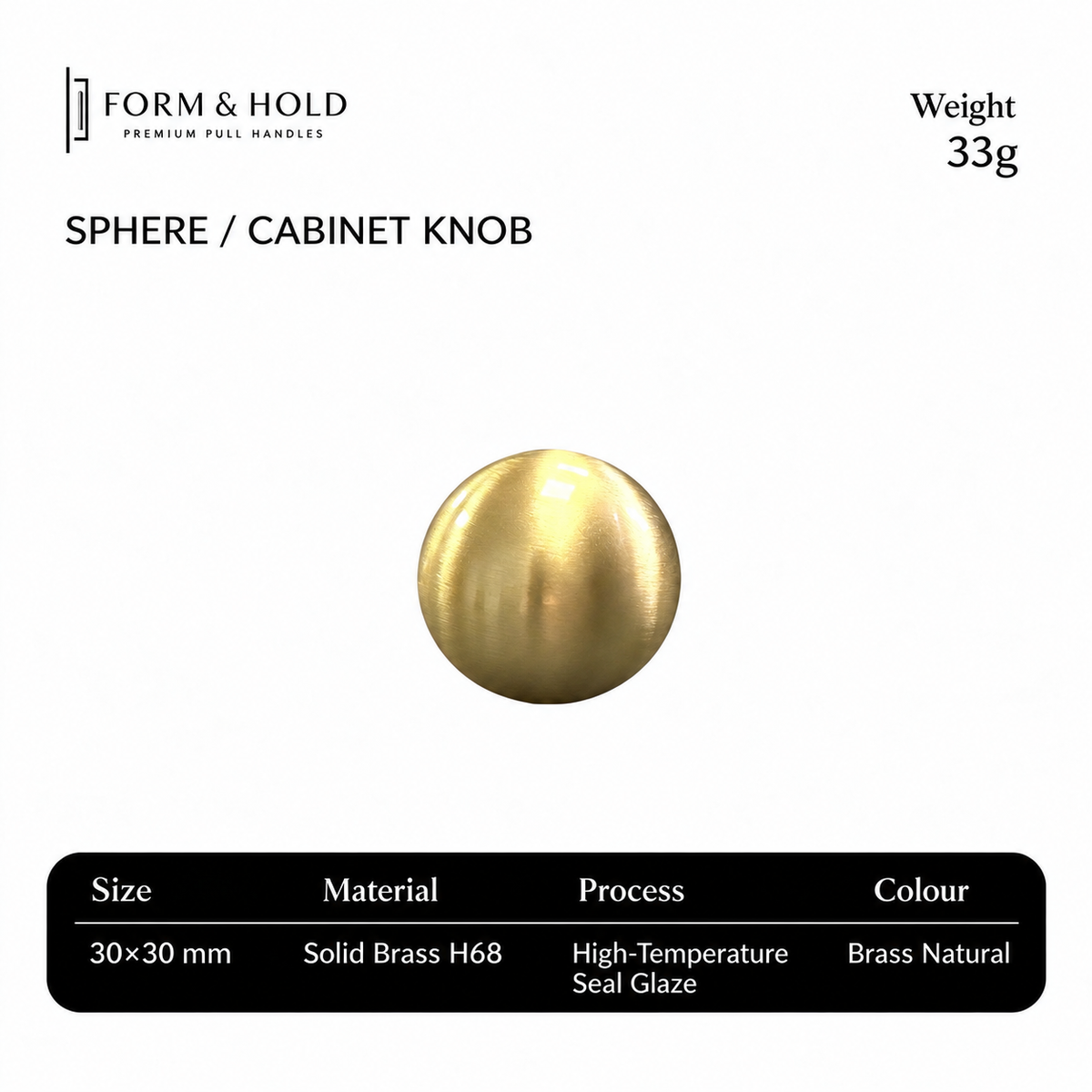 Solid Brass Round Cabinet Knobs – FH-C009