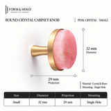 Natural Crystal & Brass Cabinet Knobs & Pulls – FH-C025