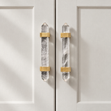 Natural Crystal & Brass Cabinet Knobs & Pulls – FH-C025