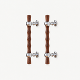Walnut & Brass Cabinet Knobs & Pulls – FH-C028