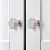 Flat Round Brass Cabinet Knob with Decorative Band – FH-C023