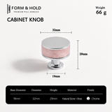 Flat Round Brass Cabinet Knob with Decorative Band – FH-C023