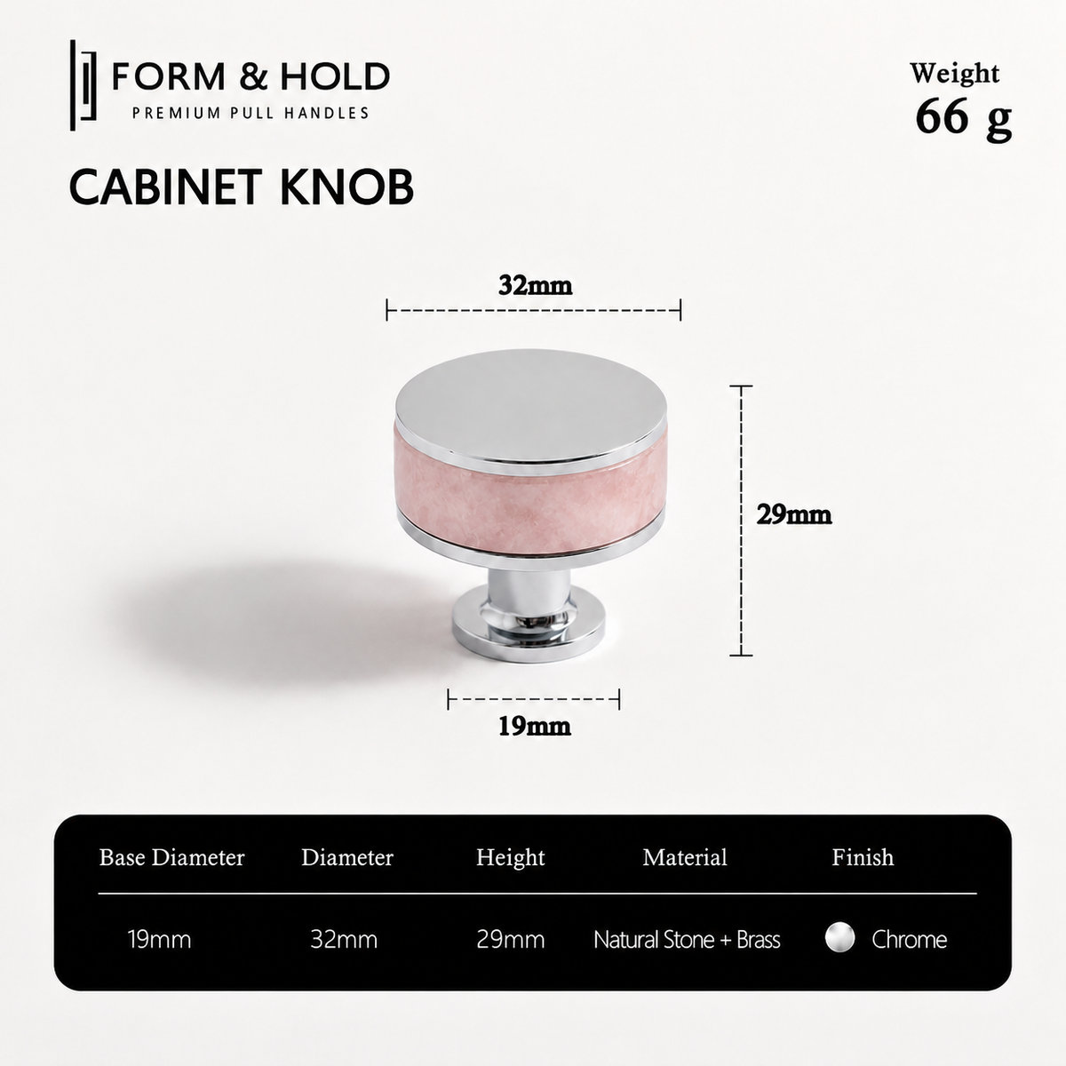 Flat Round Brass Cabinet Knob with Decorative Band – FH-C023