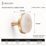 Natural Crystal & Brass Cabinet Knobs & Pulls – FH-C025