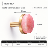 Natural Crystal & Brass Cabinet Knobs & Pulls – FH-C025