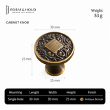 Ornate Solid Brass Cabinet Knobs & Pulls – FH-C013