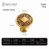 Ornate Solid Brass Cabinet Knobs & Pulls – FH-C013