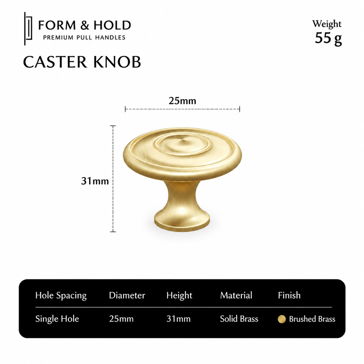 Classic Solid Brass Cabinet Knobs & Pulls – FH-C003