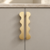 Solid Brass Wave Cabinet Pull – FH-C012