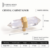 Natural Crystal & Brass Cabinet Knobs & Pulls – FH-C025