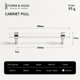 Acrylic & Brass Cabinet Knobs & Pulls – FH-C022