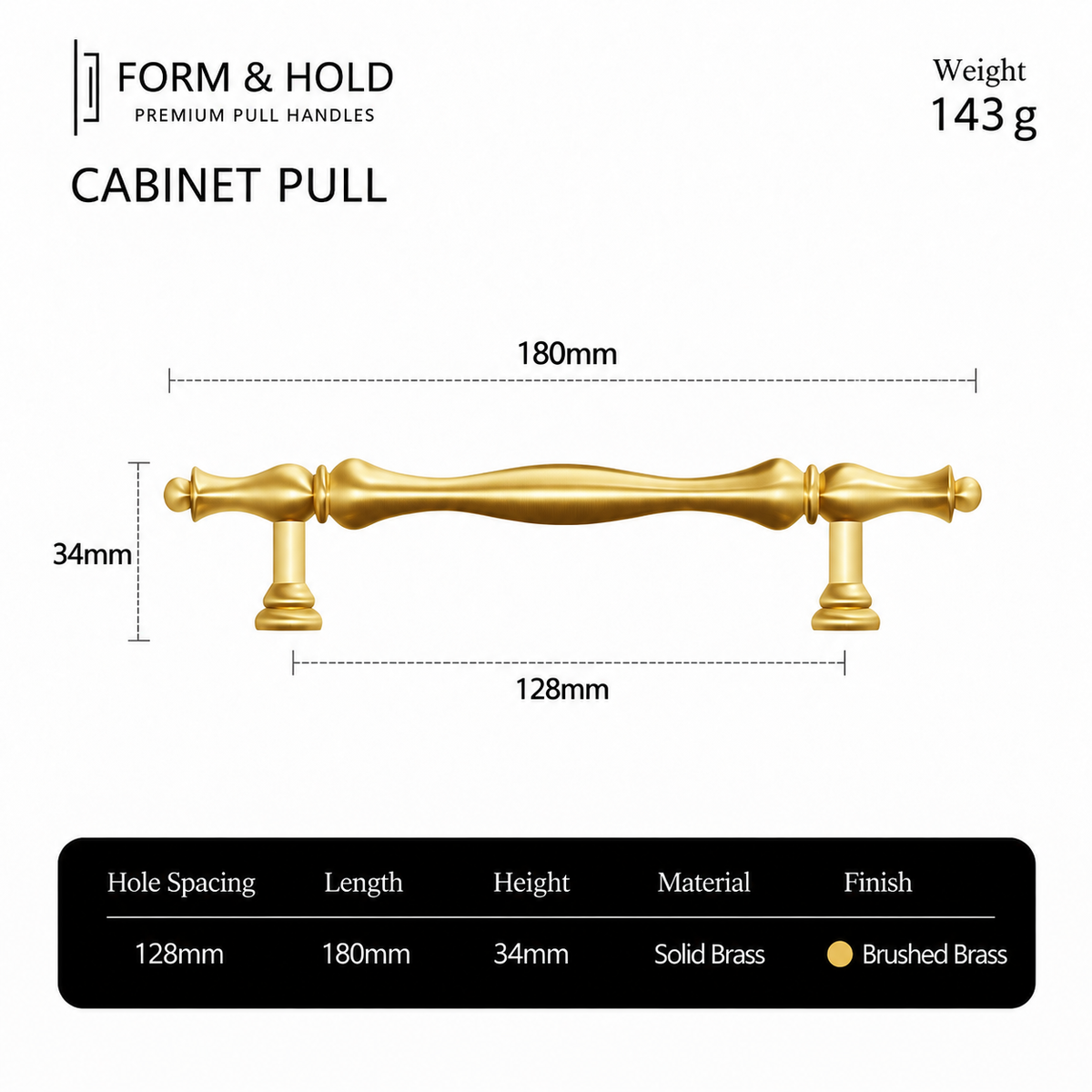 Classic Solid Brass Cabinet Knobs & Pulls – FH-C003