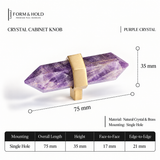 Natural Crystal & Brass Cabinet Knobs & Pulls – FH-C025