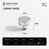 Flat Round Brass Cabinet Knob with Decorative Band – FH-C023