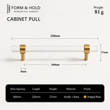 Acrylic & Brass Cabinet Knobs & Pulls – FH-C022