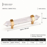 Natural Crystal & Brass Cabinet Knobs & Pulls – FH-C025