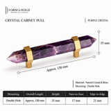 Natural Crystal & Brass Cabinet Knobs & Pulls – FH-C025