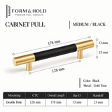 Leather-Wrapped Brass Cabinet Knobs & Pulls – FH-C024