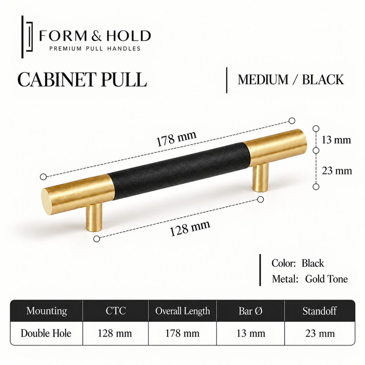 Leather-Wrapped Brass Cabinet Knobs & Pulls – FH-C024