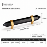 Natural Crystal & Brass Cabinet Knobs & Pulls – FH-C025