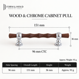 Walnut & Brass Cabinet Knobs & Pulls – FH-C028