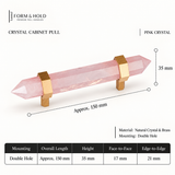 Natural Crystal & Brass Cabinet Knobs & Pulls – FH-C025