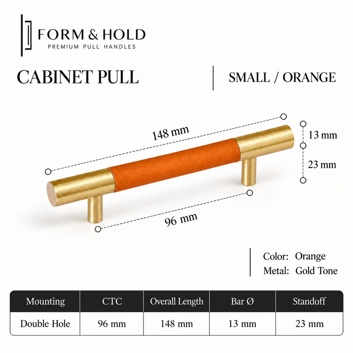 Leather-Wrapped Brass Cabinet Knobs & Pulls – FH-C024